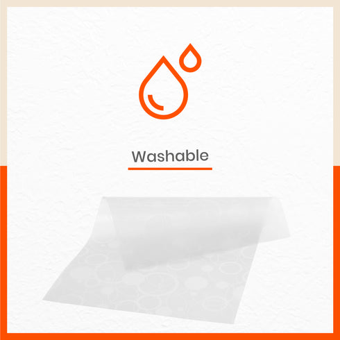VIDA Multipurpose Circles Texture Fridge Mats |White (45 cm X 30 cm 425 GSM)